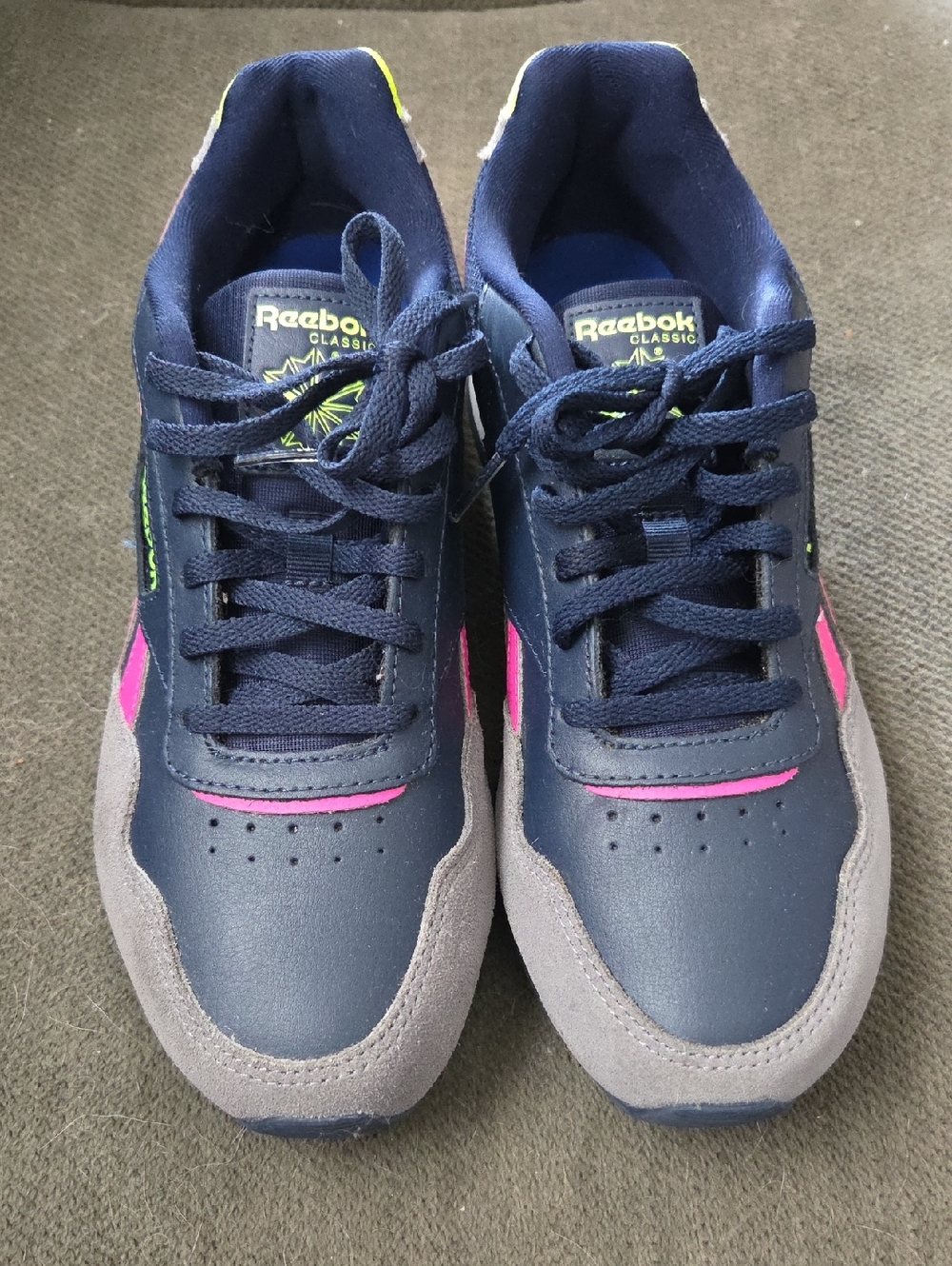 Reebok Kids Navy, Pink & Gray Retro Sneakers
